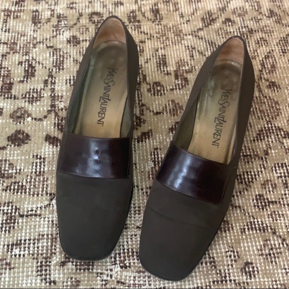 Yves Saint Laurent Vintage Block Heel Loafers